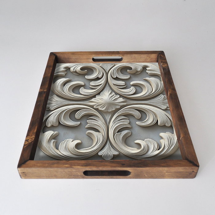 Aberto Design REF036 Bandeja Madera Maciza 48x38x4 cm